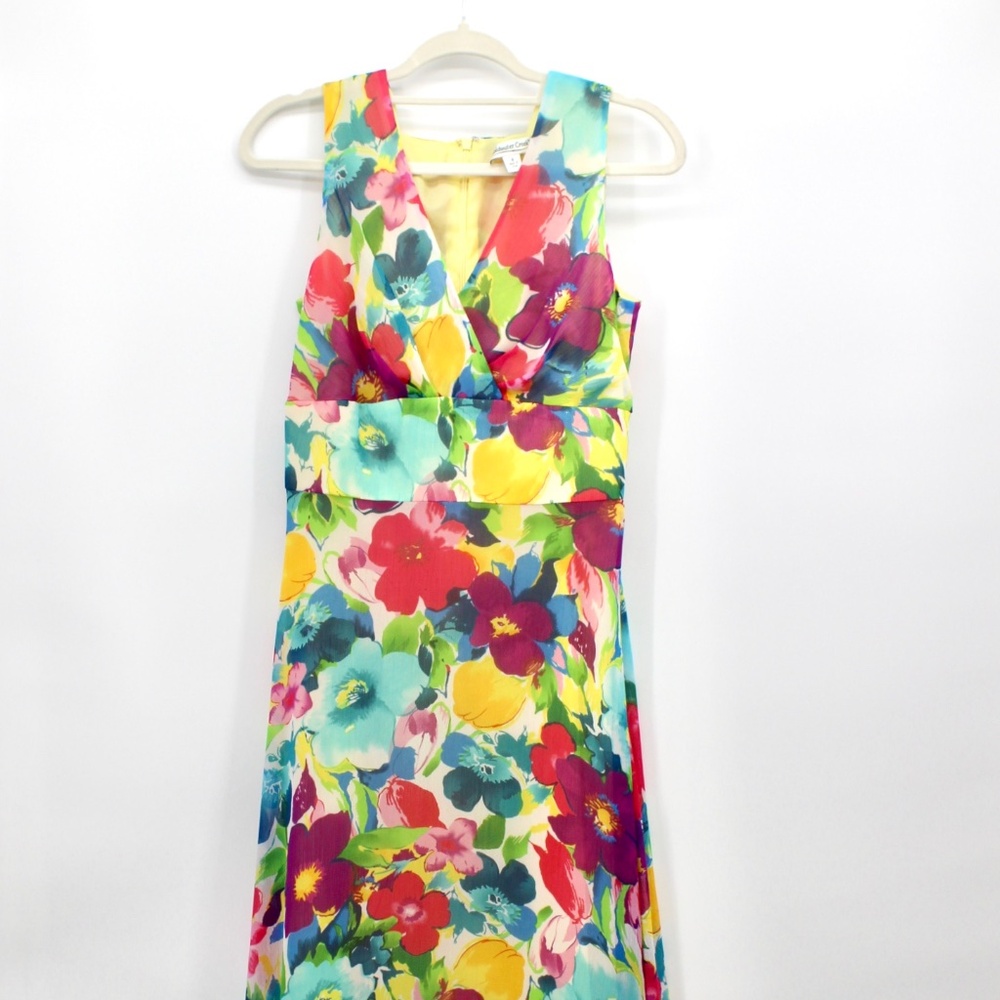 Coldwater Creek Faux Wrap Midi Spring Dress | 8